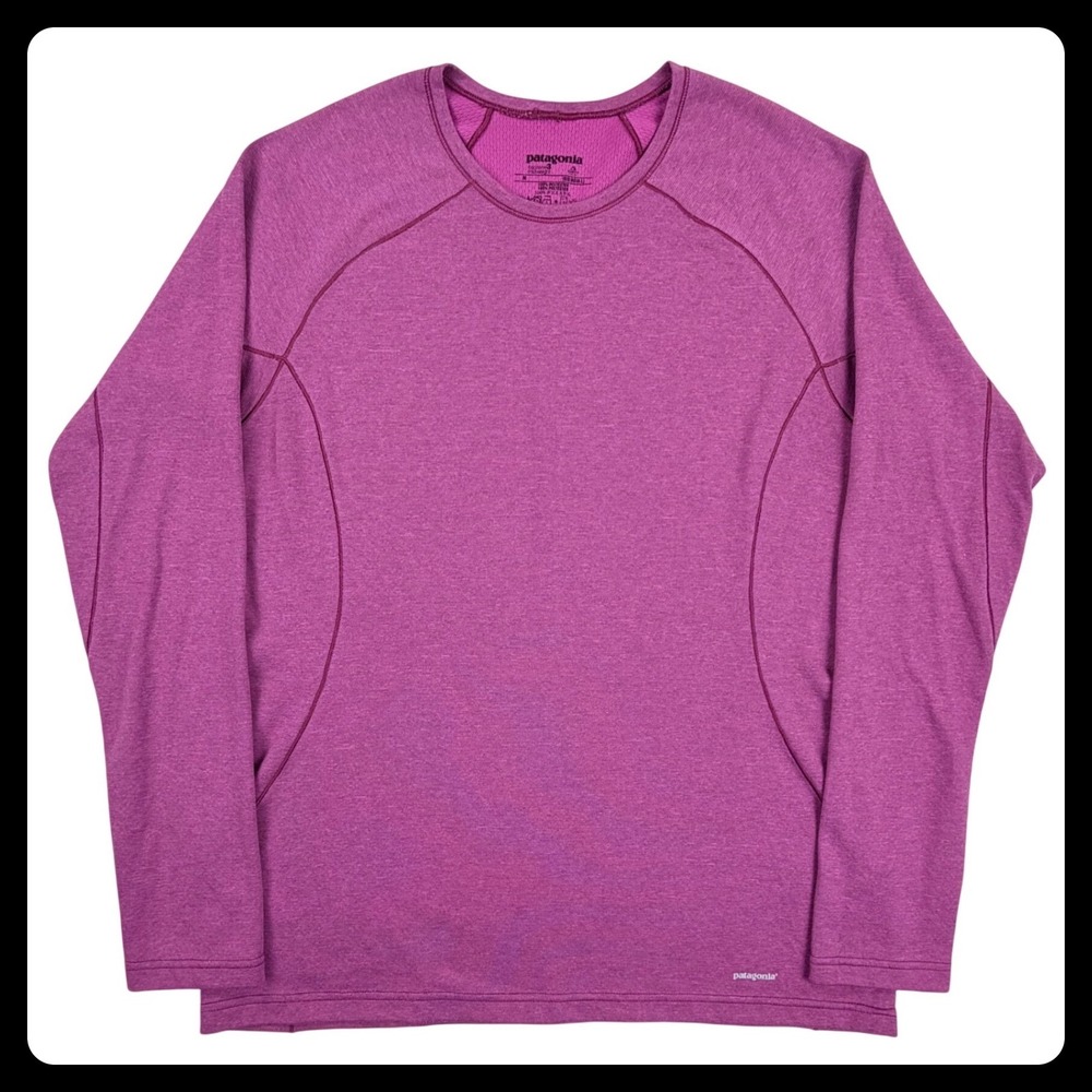 Patagonia Capilene 3 Midweight Crew Women Medium Magenta Polyester Base Layer